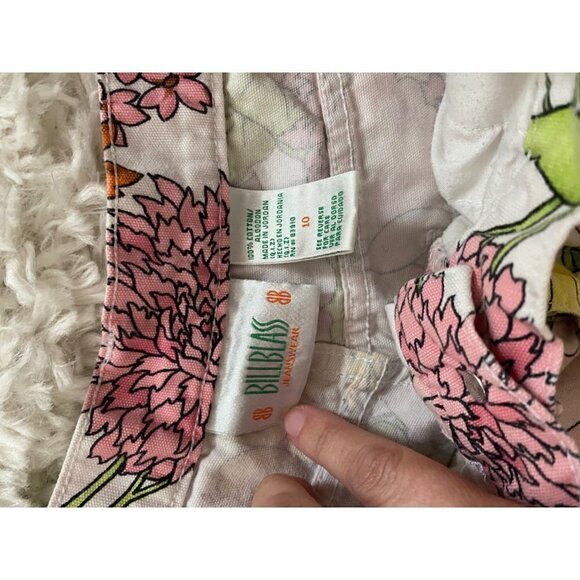 Vintage 80s 90s Billblass Jeanswear Floral Cropped Jeans Women's Size 10 - Picture 4 of 4